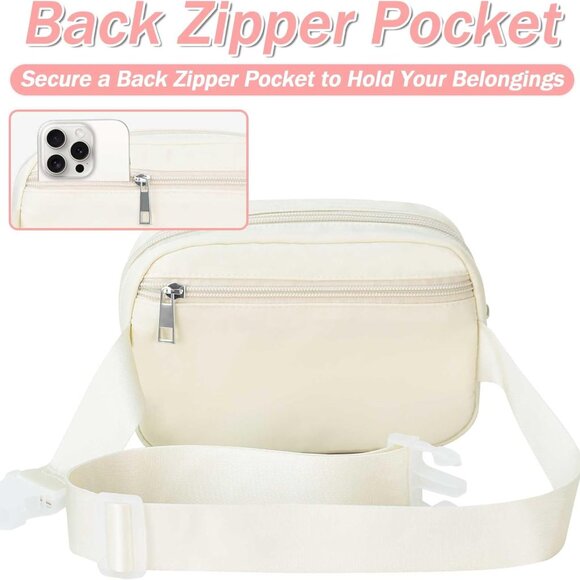 Personalized Initial Fanny Pack for Girls - Perfect Birthday Gift in Cream-M - Picture 5 of 9